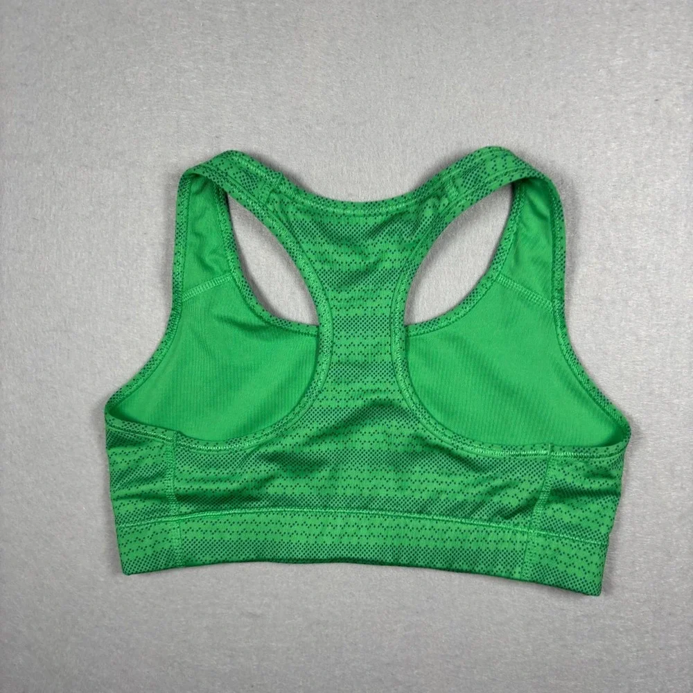 Nike Dri-FIT Women's Sports Bra Green Size Small Racerback Patterned Gym Workout